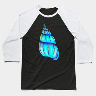 Blue Sea Shell Baseball T-Shirt